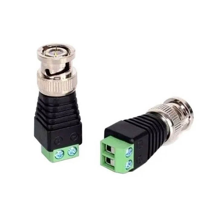 Conector Bnc Macho Com Borne Cftv Cameras Dvr